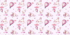Pink Unicorn Personalised Wallpaper
