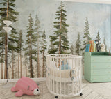 Tapet Personalizat Natura pentru copii cu brazi inalti  - NORWAY SPRUCE