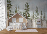 Tapet Personalizat Natura pentru copii cu brazi inalti  - NORWAY SPRUCE