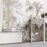 Tapet Personalizat Jungla Amazoniana cu jungla in nuante de verde pal - SOFT BEIGE JUNGLE