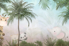 Tapet Personalizat Jungla Amazoniana cu animale exotice in jungla amazoniana - EXOTIC BABY ANIMALS