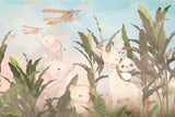 Tapet Personalizat Jungla Amazoniana cu animale exotice si bananier - BANANA LEAF ANIMALS