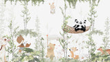 Tapet Personalizat Jungla Amazoniana cu vegetatie inalta si animale cantand - JUNGLE MUSICAL CONCERT