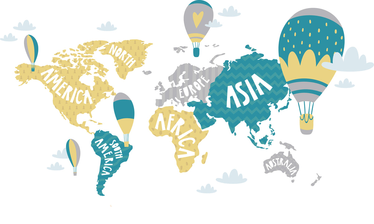Continents Personalised Wallpaper