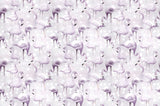 Tapet personalizat lumea animalelor pentru copii cu flamingo in nuante lila lavander flamingo