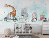 Tapet Personalizat Lumea Animalelor cu animale pe franghie si cos cu flori  - FLOWER DELIVERY