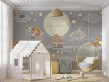Tapet Personalizat Lumea Animalelor cu cer nocturn cu animalute si luminite - TWINKLE LIGHTS