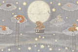 Tapet Personalizat Lumea Animalelor cu cer nocturn cu animalute si luminite - TWINKLE LIGHTS