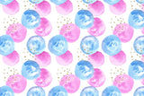 Tapet personalizat inspiratie scandinava pentru copii cu buline roz si albastru watercolor dots