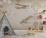 Tapet Personalizat Micii Exploratori cu avioane de lupta vintage - VINTAGE WAR PLANES