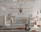 Tapet Personalizat Micii Exploratori cu animale pilotand avioane - BIPLANE TRIO