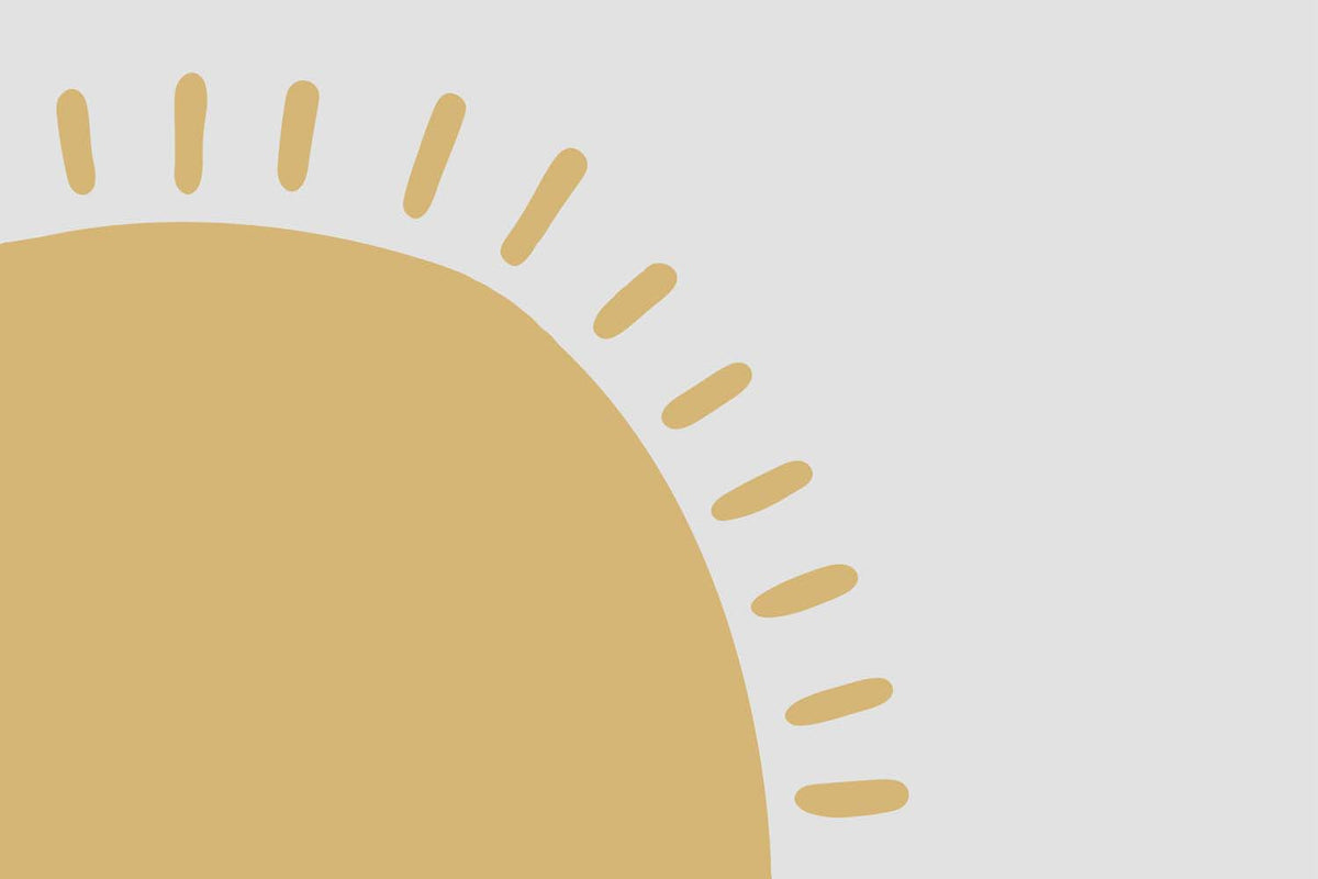 Tapet Personalizat Inspiratie Scandinava pentru Copii cu soare abstract - HELLO SUNSHINE