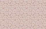 Tapet Personalizat Inspiratie Scandinava pentru Copii cu flori in pattern abstract retro in nuante de roz-maro - BLUSH PINK FLORAL PATTERN