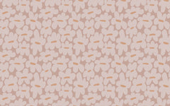 Tapet Personalizat Inspiratie Scandinava pentru Copii cu flori in pattern abstract retro in nuante de roz-maro - BLUSH PINK FLORAL PATTERN